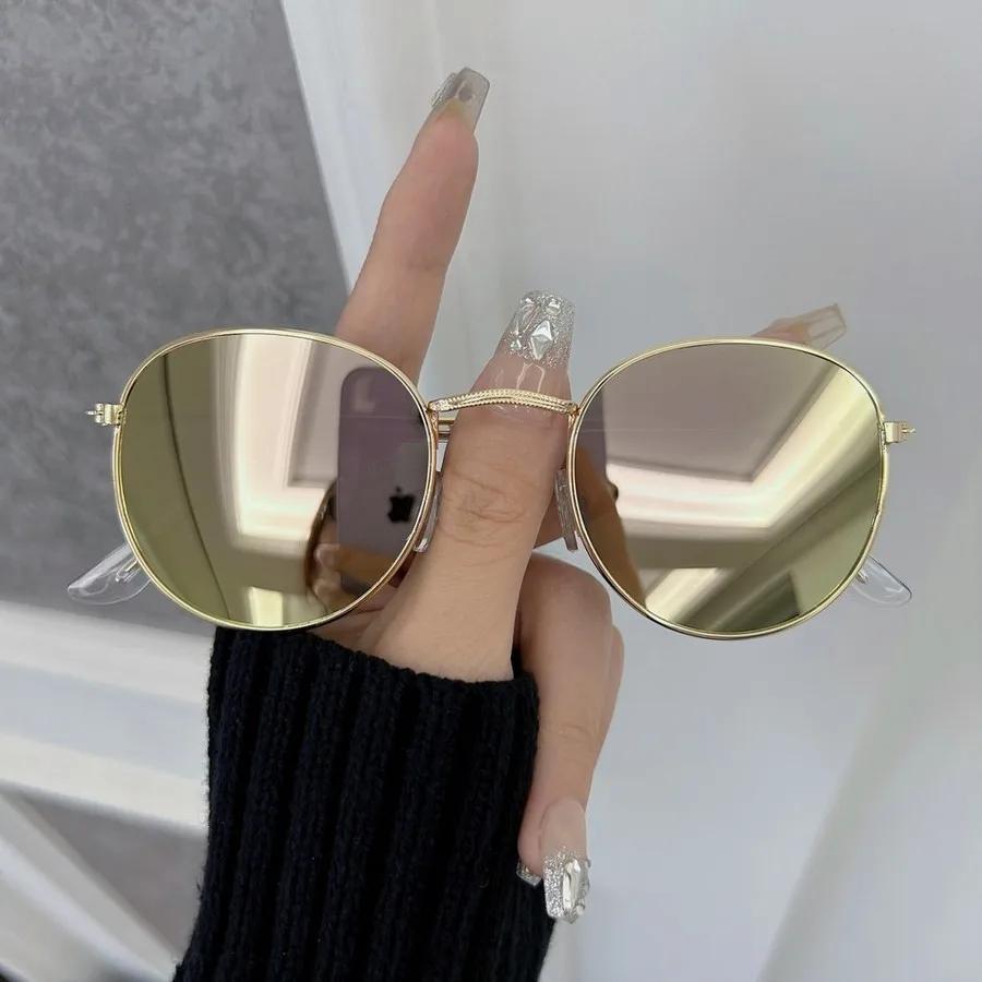 

Designer Round Sunglasses Women Men Vintage Brand Oval Sun Glasses Female Male Small Frame Mirror Retro