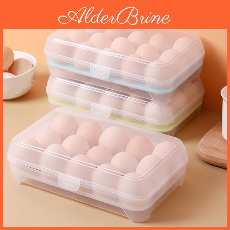 Box Egg Refrigerator 615grid Freshkeeping Box Stackable Plastic Egg Protection Tray Pp Material Handheld Eggs Storage Tray