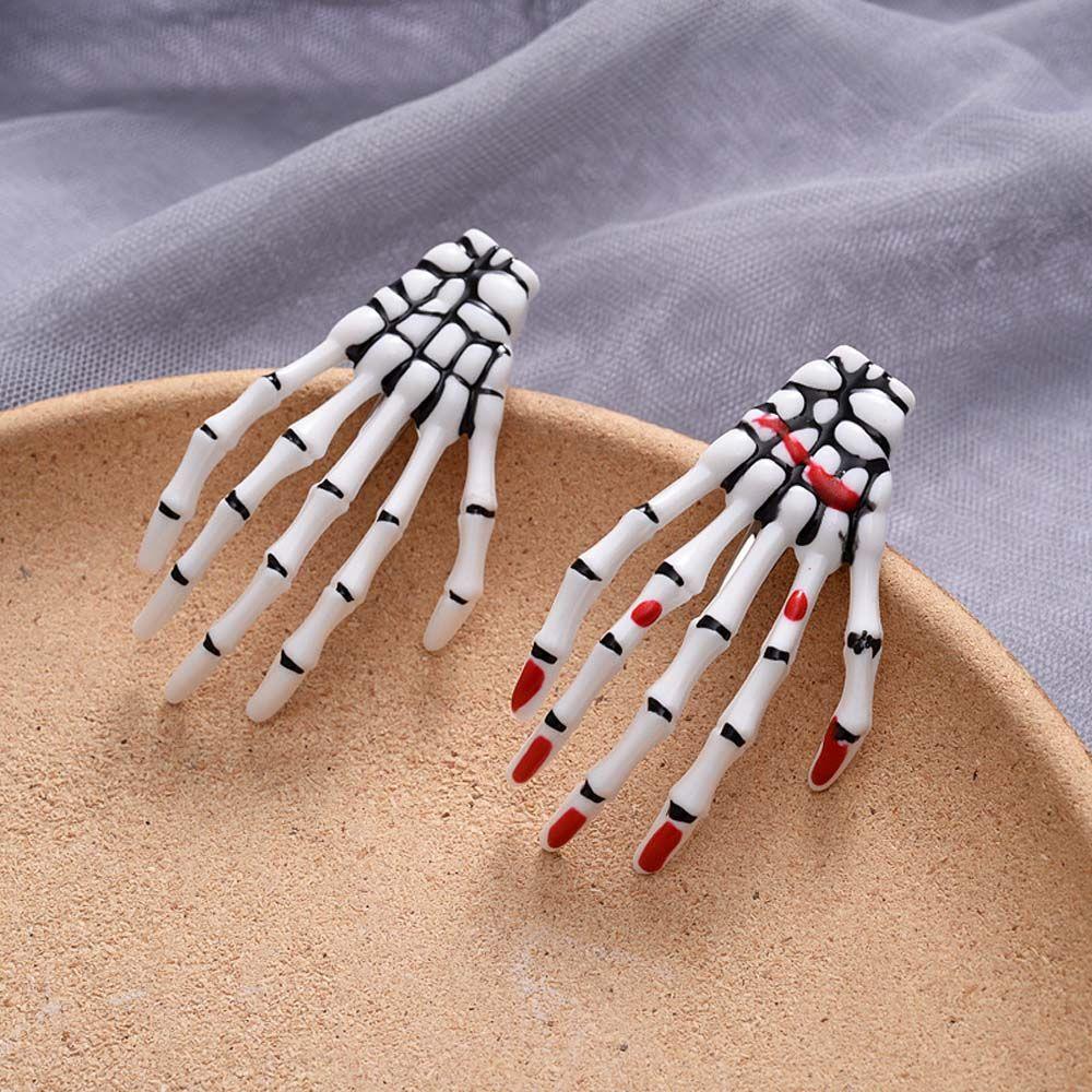 Hand Bone Skull Hand Korean Style Barrette Hair Accessories Women Hair Clip Halloween Rubber Band