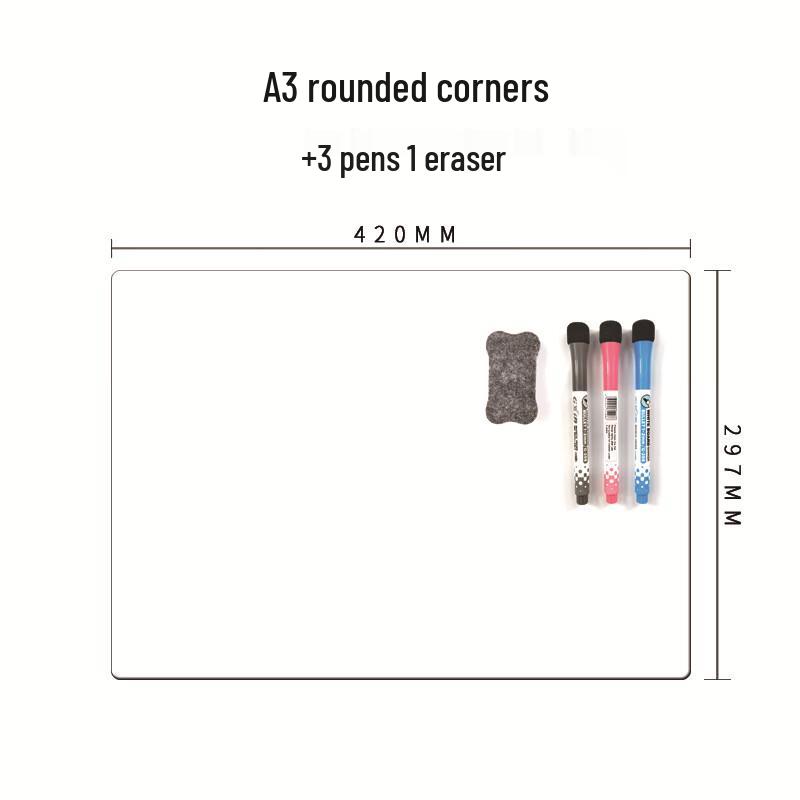 A3 Magnetic Soft Whiteboard with Accessories