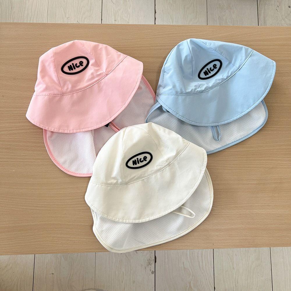 

Breathable Kids Shawl Sun Hat Sweet Children Fishmen Hat Casual Baby Sun Protection Hat Boys Style3-Pink