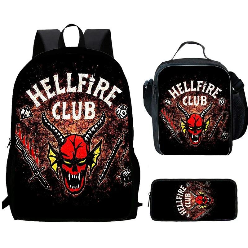 Strangertings Stranger Things Student School Bag Children'S Backpack Satchel Pencil Case