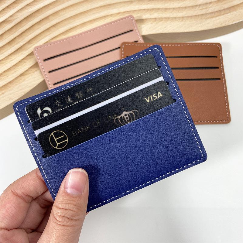 Frame 4 card position card bag Thin female pu leather card bag card cover can be determined Enterprise LOGO