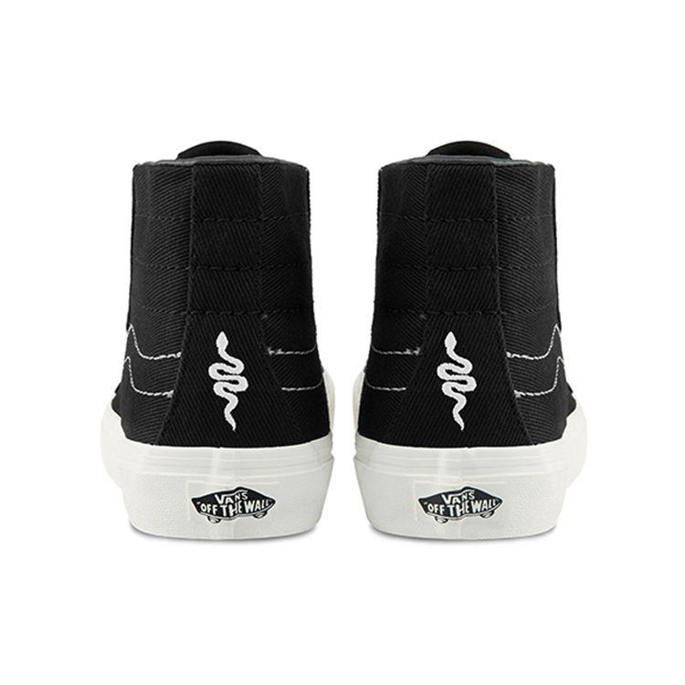 Vans Sk8 Canvas Shock Absorbing Durable Lightweight Breathable High Top Skate Shoes Women Sneakers Black VN0A4UWN4VO