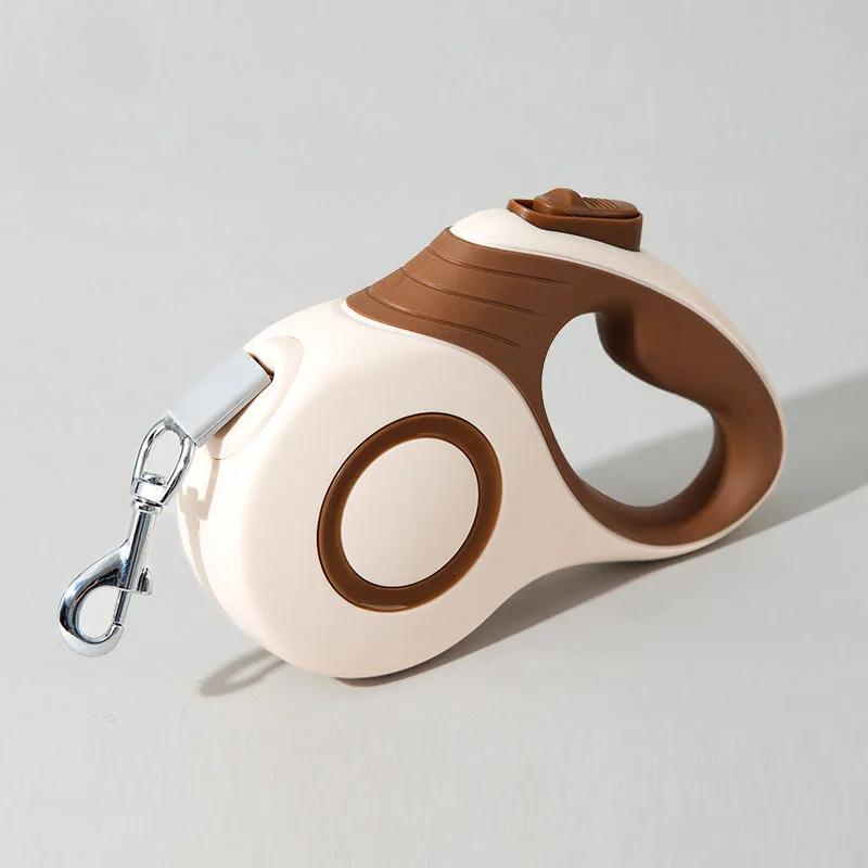 

Automatic Retractable Dog Leash 3m/5m Extendable Rope For Outdoor Travel Walking Hiking Small Dogs Traction Rope Cat Lead 3m коричневий