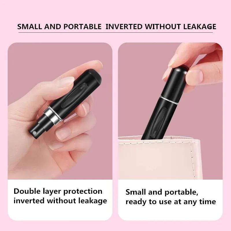 5/8ML 1/5Pcs Parfümzerstäuber Tragbarer Flüssigkeitsbehälter Kosmetik Reisen Mini Aluminium Spray Alkohol Leere Nachfüllbare Flasche