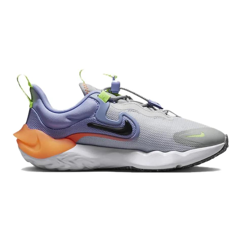 Nike Run Flow PreSchool 'Photon Dust Purple Pulse' (Unisex) Photon Dust / Purple Pulse / Total Orange / Black Kids' Running Shoes DR0471 002