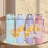 1PC Play The Game Controller 750ml Color Plastic Sports Water Bottle Leakproof Flip Straw Lid Suitable for Sports Office Home Use