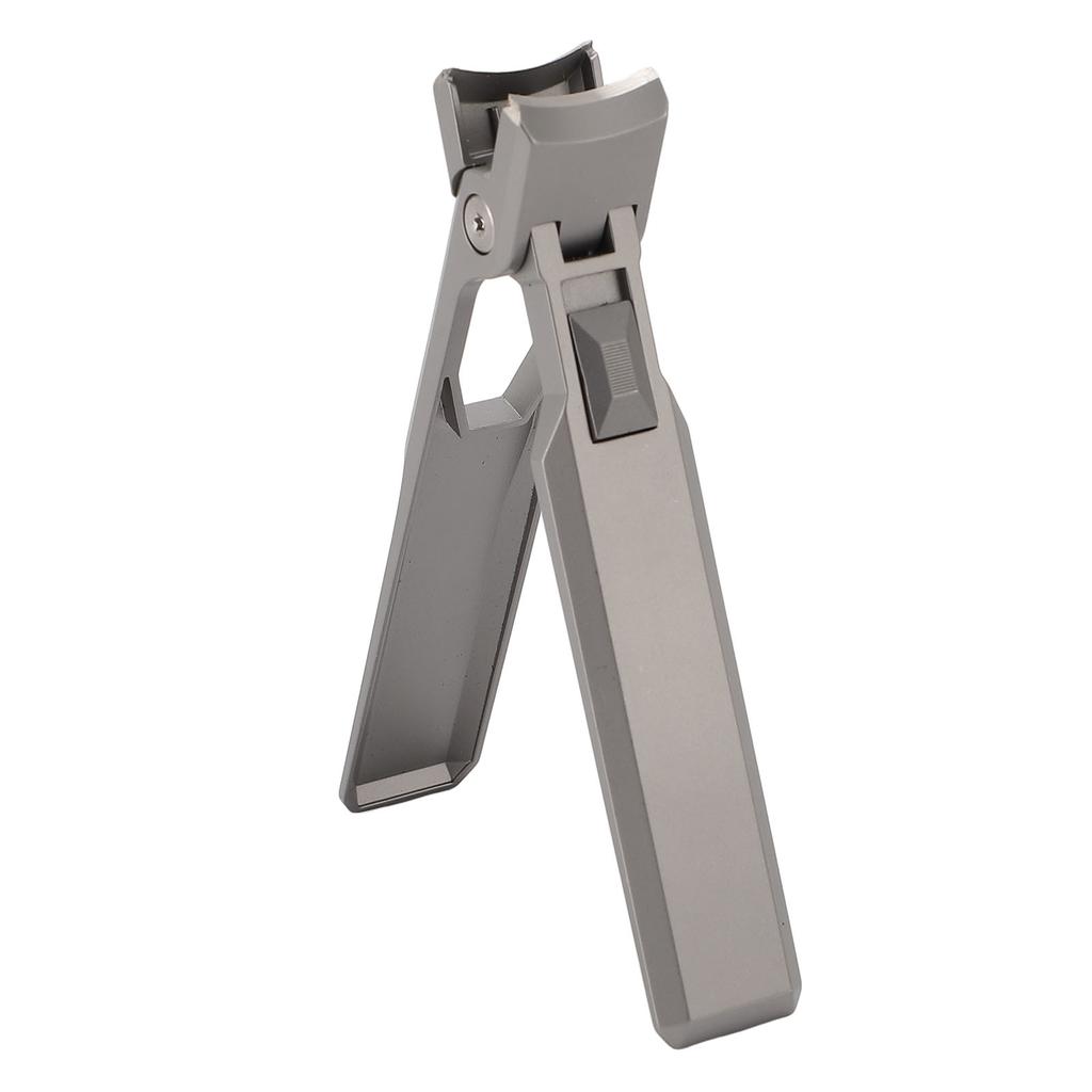 Nail Clipper Stainless Steel Wide Opening Push Button Design Anti Splash Flat Mouth Nail Clipper