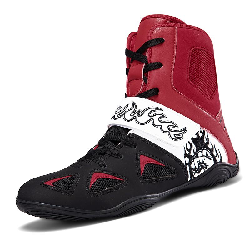 Men Boxing Shoes Brand Sneakers Training Breathable Women Outdoor Wrestling Shoes Professional High Ankle Non-Slip Boxing Boots