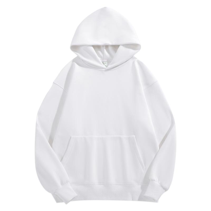 Men's Heavyweight Velvet Crewneck Sweatshirt - Thick Lambswool-Style, Loose Fit, Solid Color, Unisex, 500g.