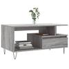 Vidaxl Coffee Table, Sonoma Grey Oak 90X49X45 Cm, Wood-Based