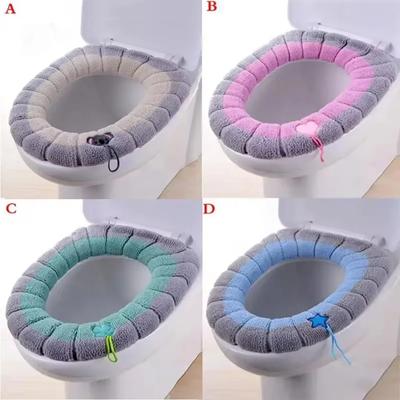 Toilet Seat Cushion Thick Seat Cover Seasonal Universal Household Toilet Seat Toilet Seat Gasket Knitted Toilet Seat Cushion New
