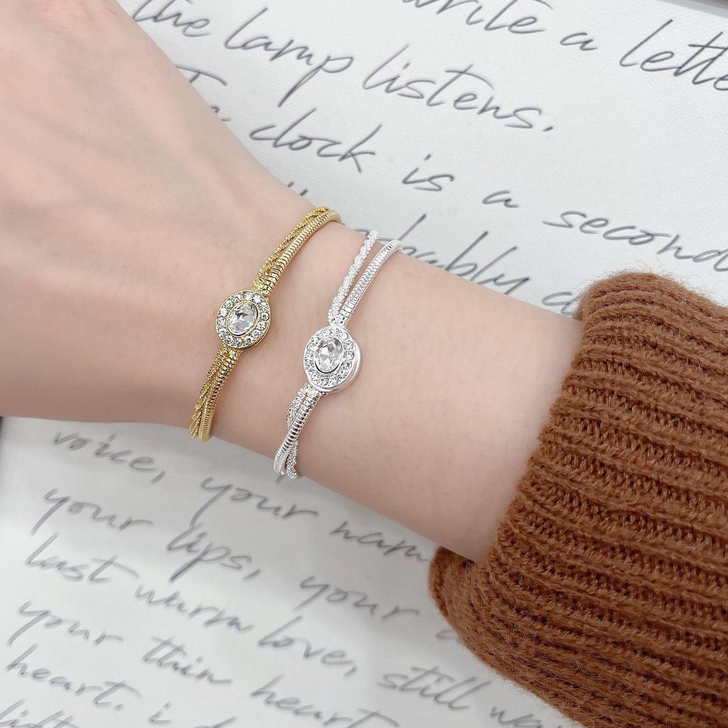 Elegant Double-Layer Gold Wire-Wrapped Bracelet for Women - Luxurious, Soft, Exquisite, and Ideal for Stacking.