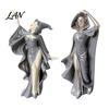High-end Photography Prop Mysterious Black Cloak Witch Queen Resin Statue, Gothic Elegant Female Stylized Sculpture Figurine, Dark Art for Entryway