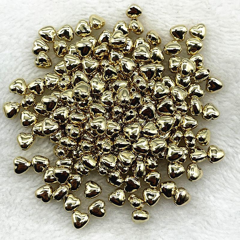 

100pcs/lot 7mm MiNi CCB Loving Heart Spacer Beads for Jewelry Making DIY Handmade Accessories