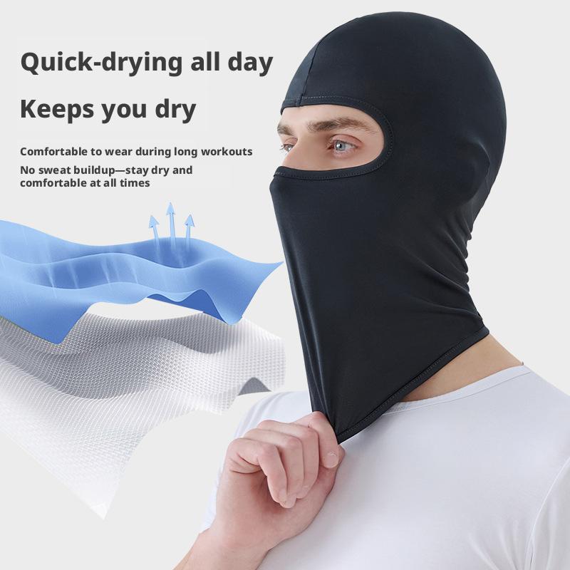 Ice Silk Sun Protection Face Mask Quick Dry Elastic Cooling Cycling Balaclava Neck Gaiter Outdoor Sports Headwear Manufacturer