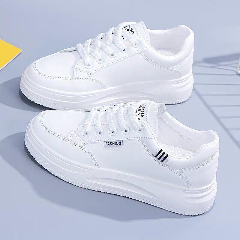 

Spring Autumn New Ladies Sports Shoes Versatile Antislip Board Footwear Soft Soled Casual Flat Comfortable Fashion Women s Shoes 40 білий