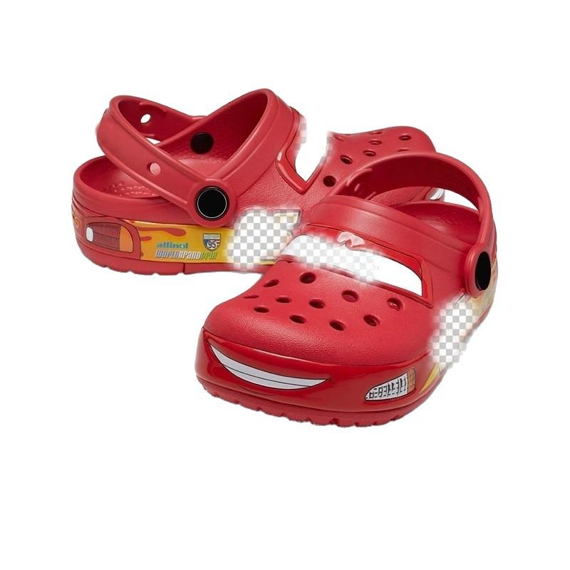 Kids' McQueen Car Light-Up Sandals: Non-Slip Casual Beach Shoes