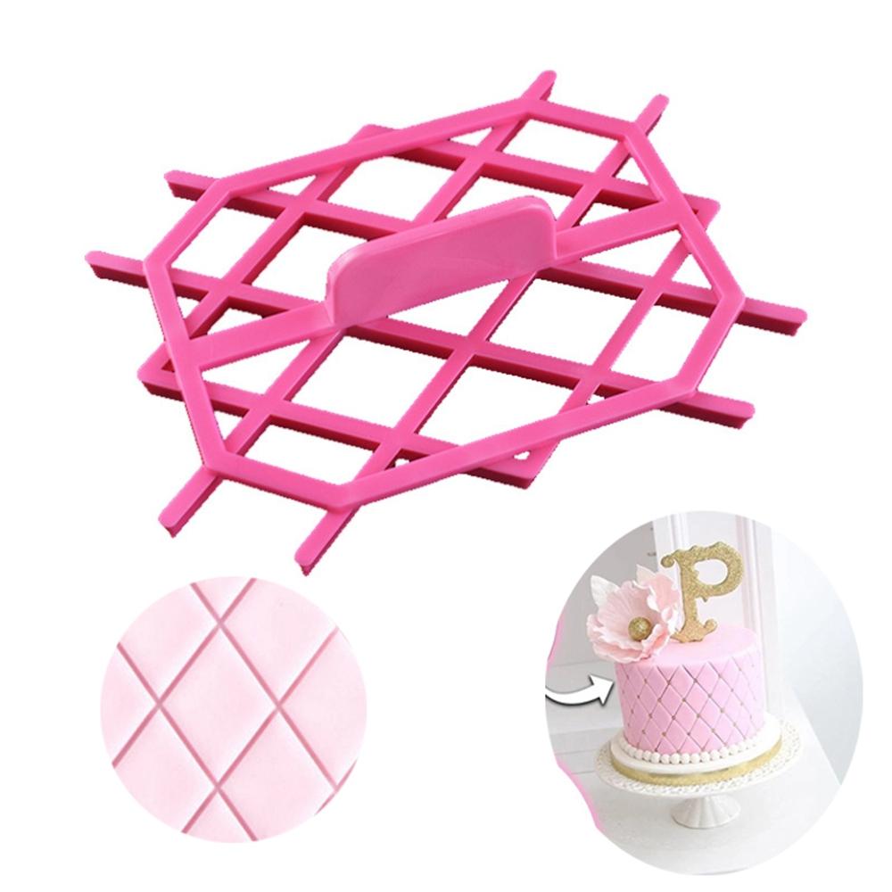 

Diamond Sugarpaste Gum Baking Quilt Cutter Icing Embosser Cake Raft Tool Fondant Bakeware