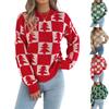 Women's T-Shirt Vintage Floral Print Round Neck Loose Long Sleeve Mid-Length Thumb Leak Top