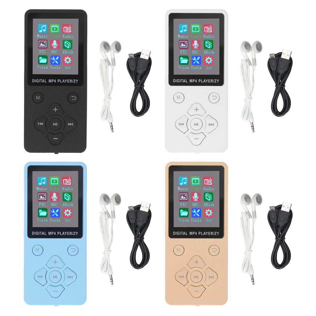 MP3 MP4 Player Bluetooth 5.0 Super Dünne 1,8 Zoll Farbe Bildschirm 128G Erweiterbar Speicher Tragbare 
