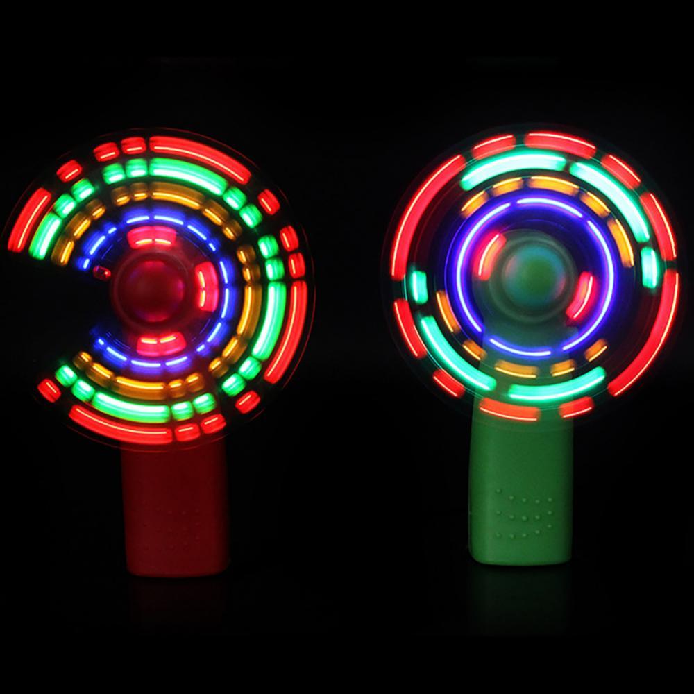 LED leuchtende Windmühle Spielzeug Blinkendes Aufleuchtender Ventilator Kinderspielzeug Geschenk Mini Handheld Kühlventilator Wechselndes LED-Licht Konzert Requisiten Spielzeug