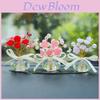 Crystal Rose Car Ornament With Flower Holder For Luxury Interior Decor