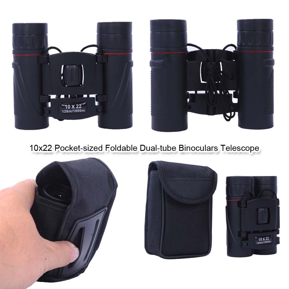 10x22 Compact Suitable for Adults and Large Eyepiece Wide Field of Easy Long Viewing Range of 10x Ideal for Bird Outdoor Travel and Pocket-Sized