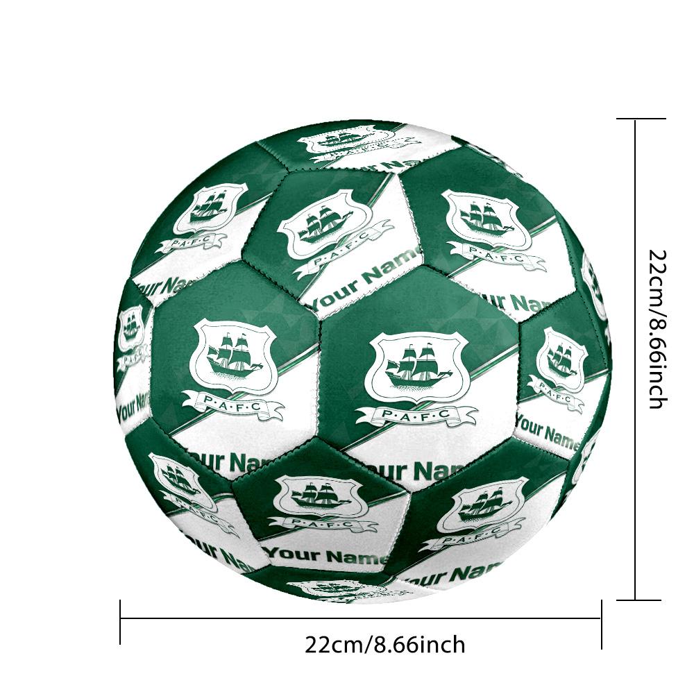 Plymouth Argyle FC Fashion Size 5 Football Wearproof Non‑Slip Soccer Ball For Sports Training Entertainment Use