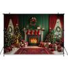 Mocsicka Christmas Photography Background Home Decoration Family Photo Backdrop Room Xmas Tree Fireplace Pattern Shooting Banner