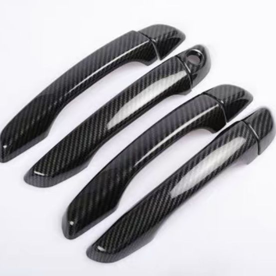 

Для Hyundai Solaris Accent 2017 2018 глянцевая черная наклейка на дверную ручку автомобиля, стильная наклейка 6