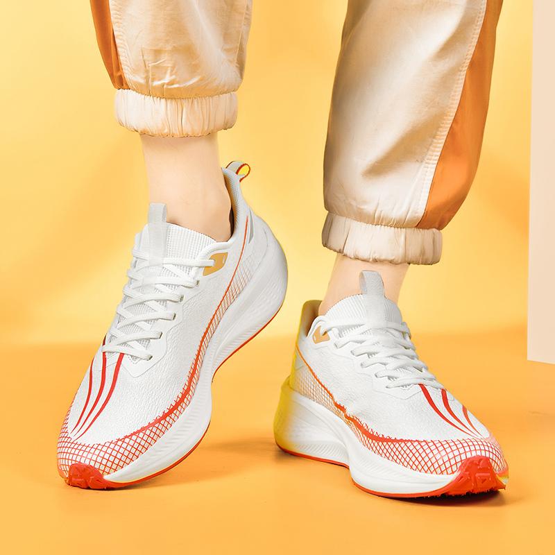 Мужская и женская обувь для бега Спортивная обувь Кроссовки 45 красный/белый — фото 15