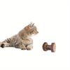 1PC Creative Wooden Pet Toy Small Dumbbell Bell Cat Dog Training Rolling Toy Cedar Tabletop Decoration