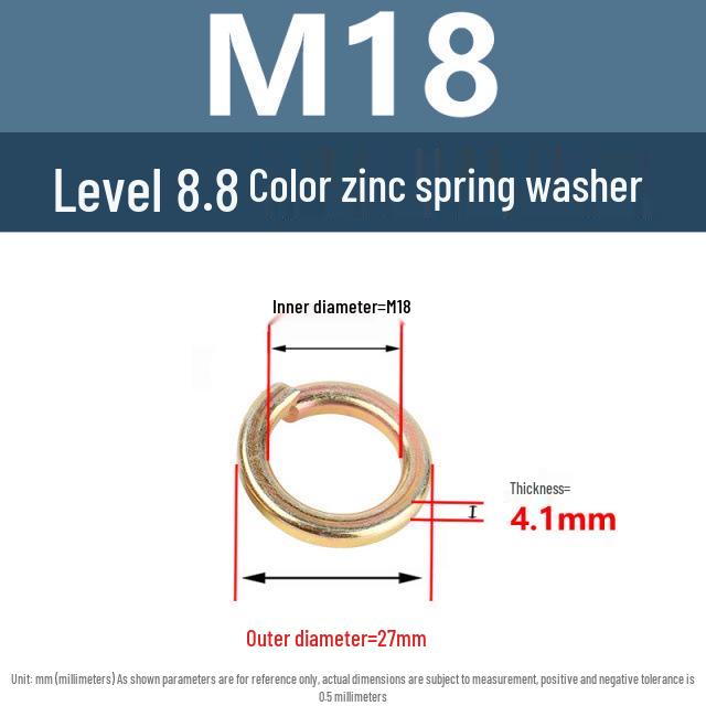Yigu Zinc-Plated M5-M24 Carbon Steel Spring Washer 