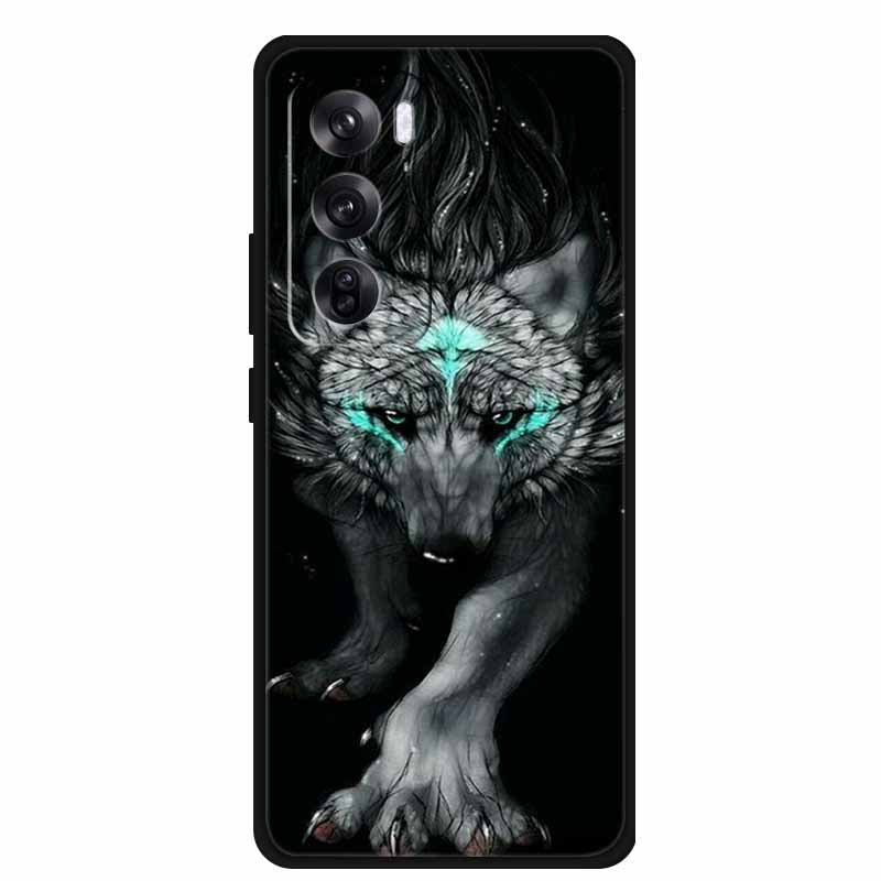 Funda For OPPO Reno 12 / Reno12 Pro Global Case Fashion Printed Soft Silicone Back Cover For Reno12 Pro Cat Phone Case Reno12 5G
