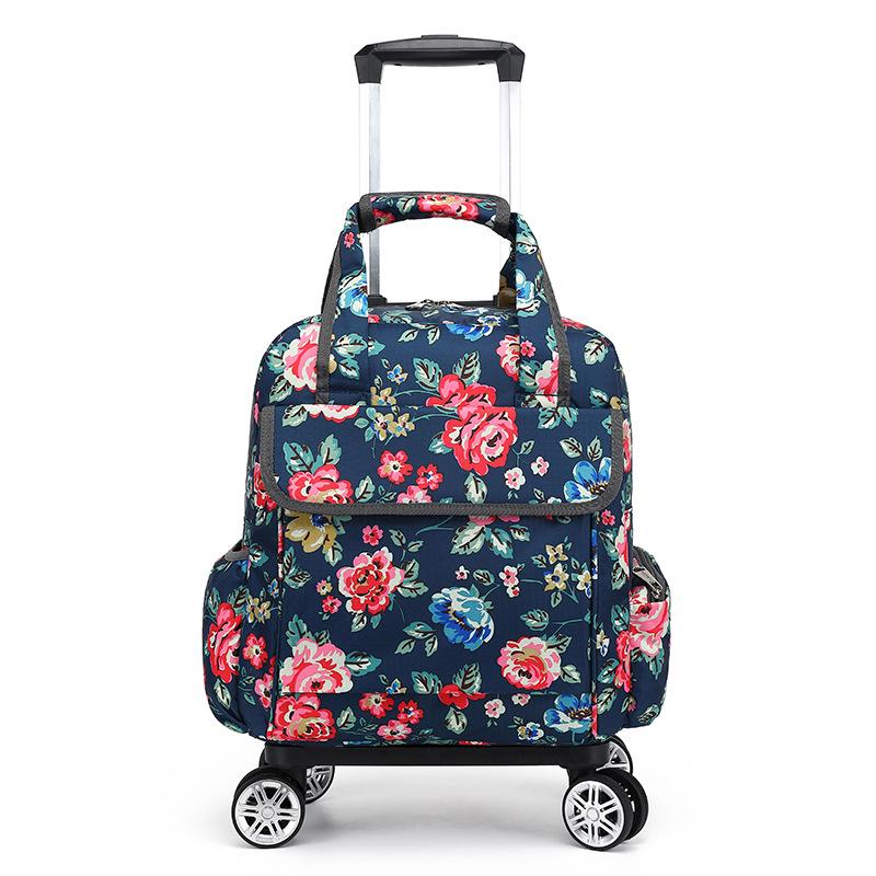 Geantă de mână tip cărucior pliabilă, ușoară și impermeabilă, cu roți universale pentru călătorii scurte și îmbarcare