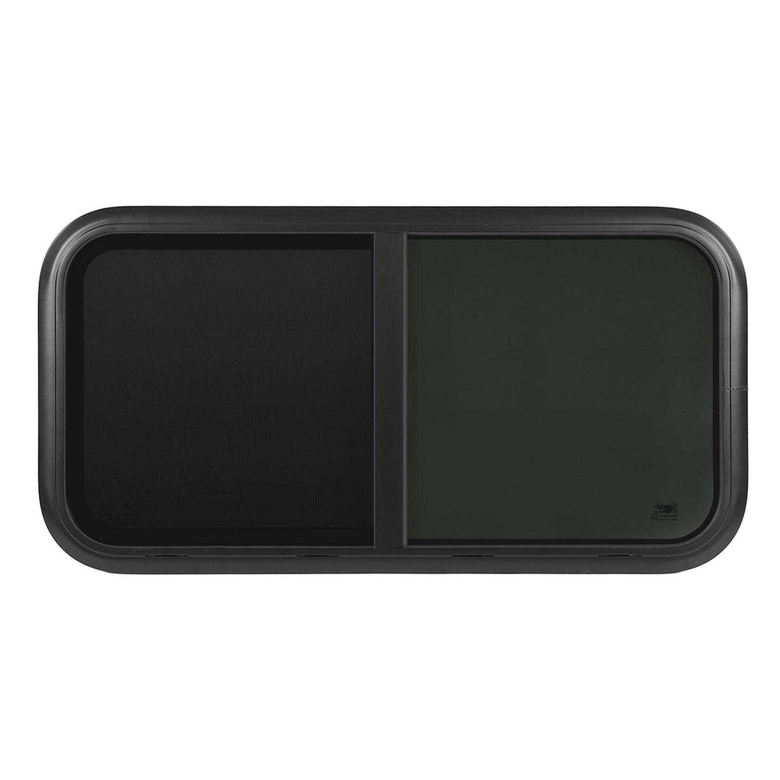 

Горизонтальное раздвижное окно для автодома 35,4 x 17,7 дюйма, черное модифицированное окно для кемпингового прицепа, автодома 26-31mm