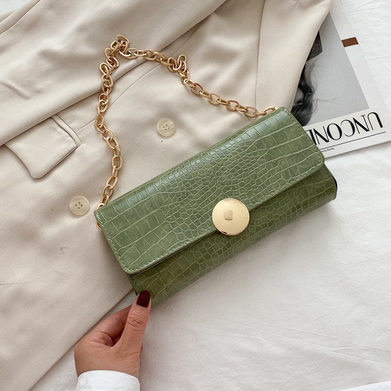 Французская нишевая сумка новая популярная сумка через плечо от сети корейская версия Сотни с каменным узором модная сумка подмышку 1198₽