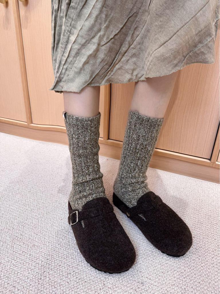 2025 Autumn/Winter Wool Blend Mid-Calf Socks - Nordic & Korean Style, Fair Isle Pattern, Warm.