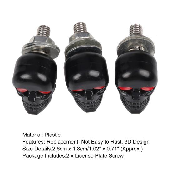 2Pcs Sturdy License Plate Bolts Easy-Installation Auto Anti-Theft Frame Screws