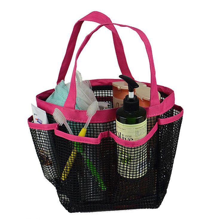Foldable Mesh Toiletry Tote: Portable Shower and Swimming Storage Basket