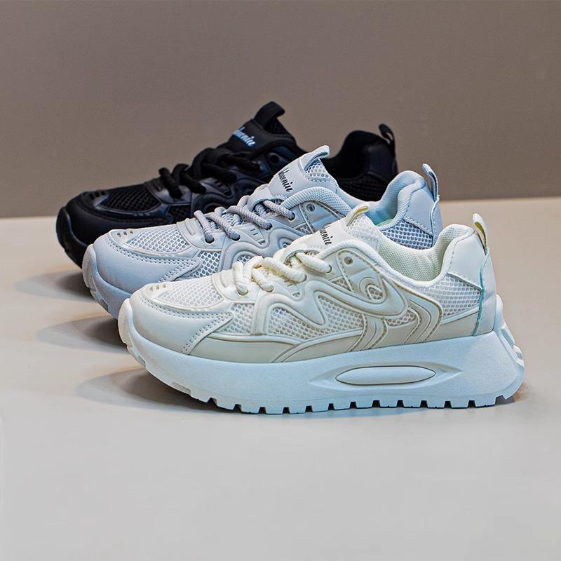 Forrest Gump shoes women's 2025 new spring and autumn mesh lightweight sports dad shoes soft sole white shoes shock absorption running travel