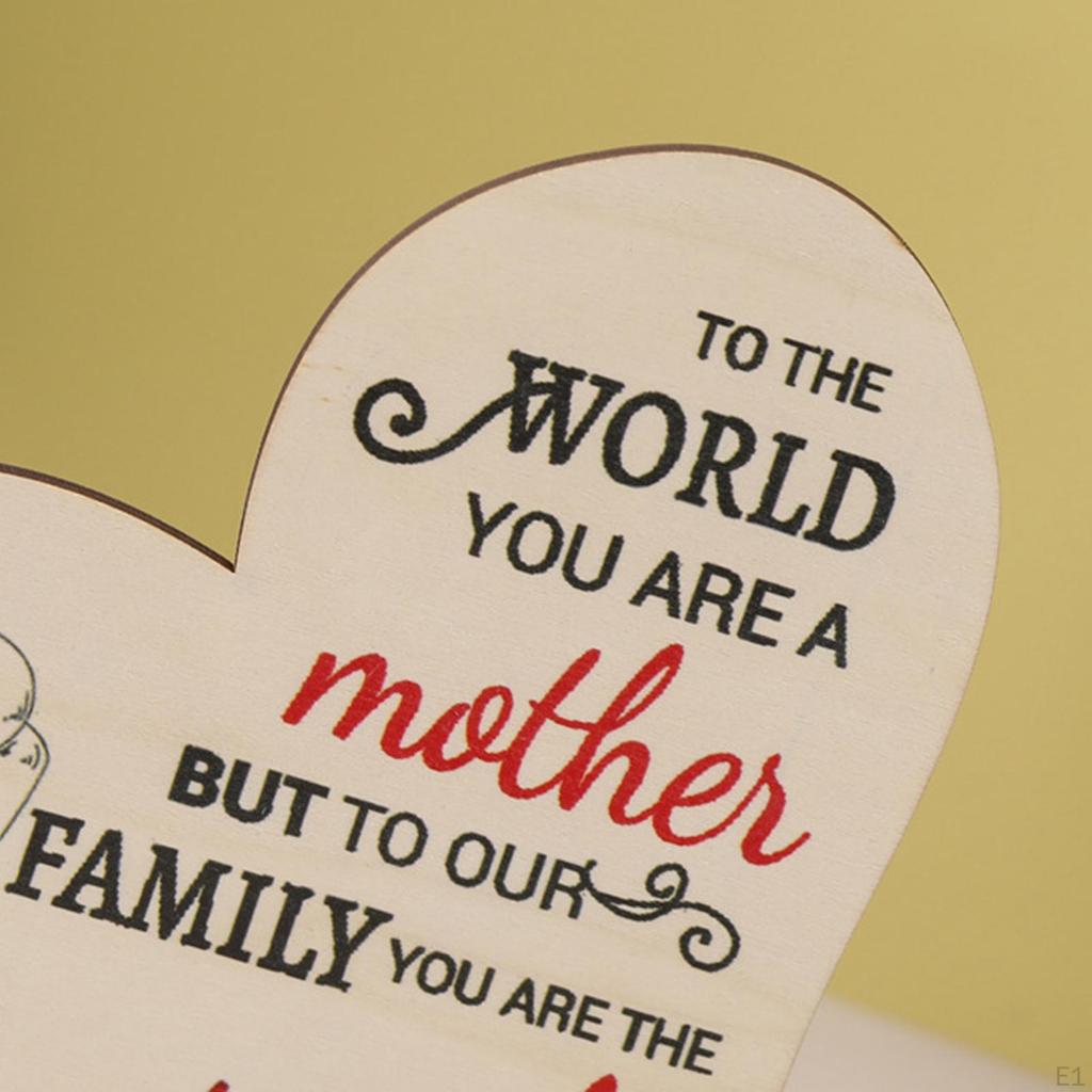 Mother's Day Gift Wooden Heart Plaque Desk Decoration You Are A Mother Mom Wood Sign for