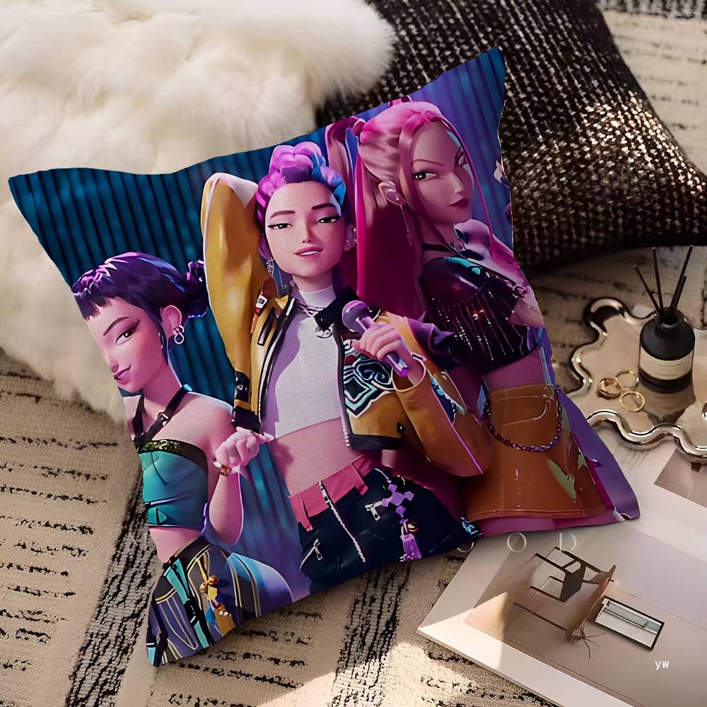 Classic Kpop D-Demon Movie Hunters Pillow Cover Sofa Cushion Cover Home Room Decoration Children Gift
