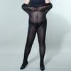 Plus Size Stockings For Women 6d Thin Oil Shiny Smooth Open Crotch Pantyhose 150kg Ultra Elastic Transparent Seamless Sockings