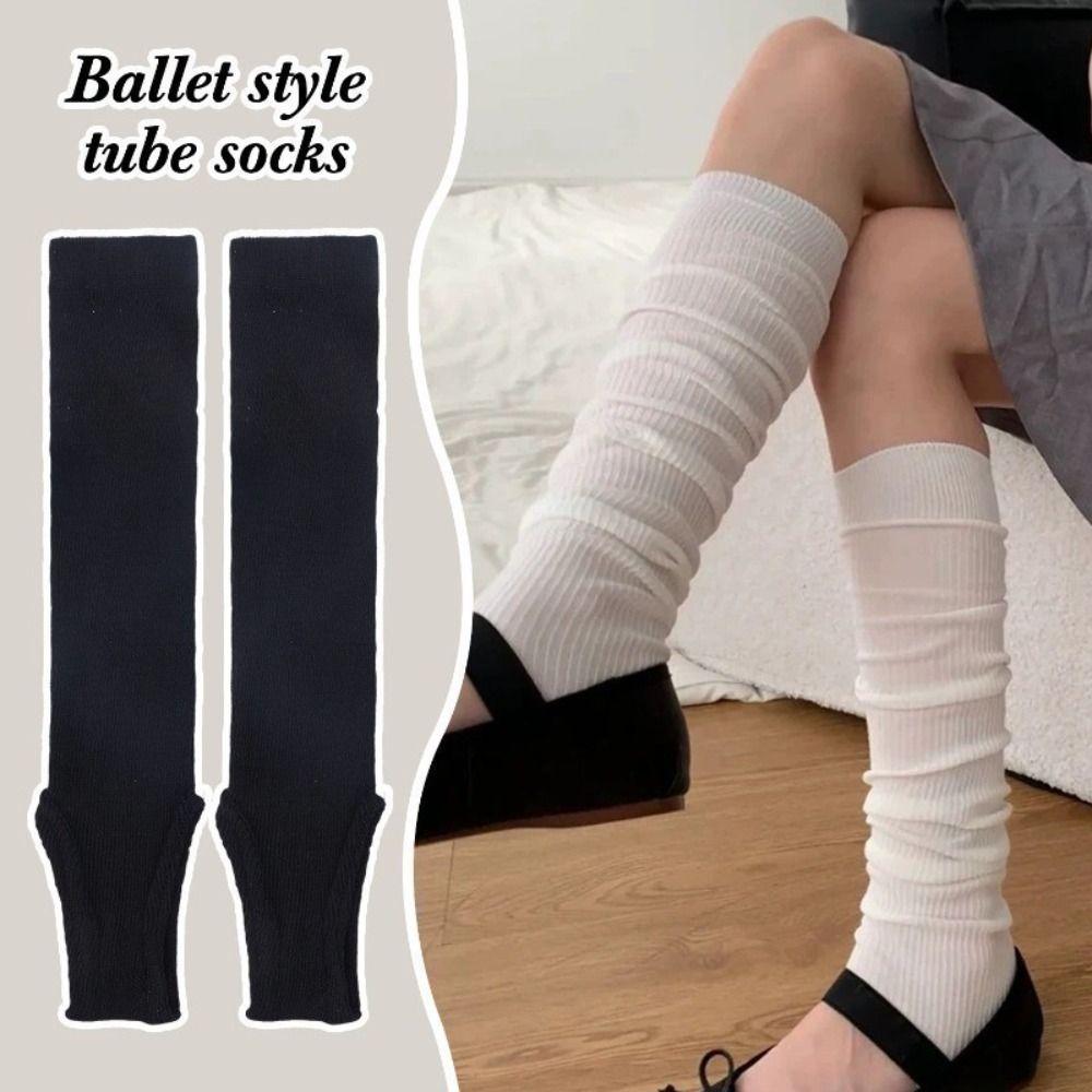 Solid Color Mid-calf Calf Socks Lightweight JK Stockings New Leg Warmer Socks Dancewear Styling