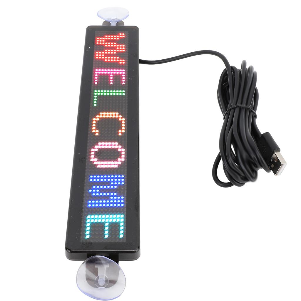 LED Laufschrift 12x72 Pixel 230x50mm Bluetooth APP Programmierbares LED Matrix Panel für Party Auto B