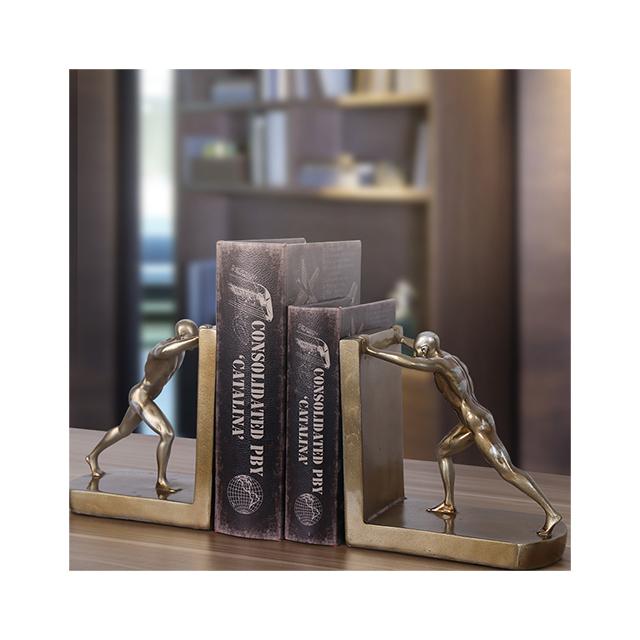 Modern Art Sculpture Bookends Decorative Resin Gymnast Men Book Ends for Book Holder Shelf Dividers Desk Statue Home Decoration