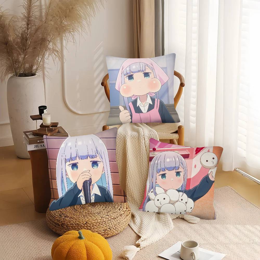 1Pc Anime A-Aharen-San Wa Hakarenai Pillow Case Fashion Square Pillowcase Bedroom Sofa Room Ins Decoration Leisure